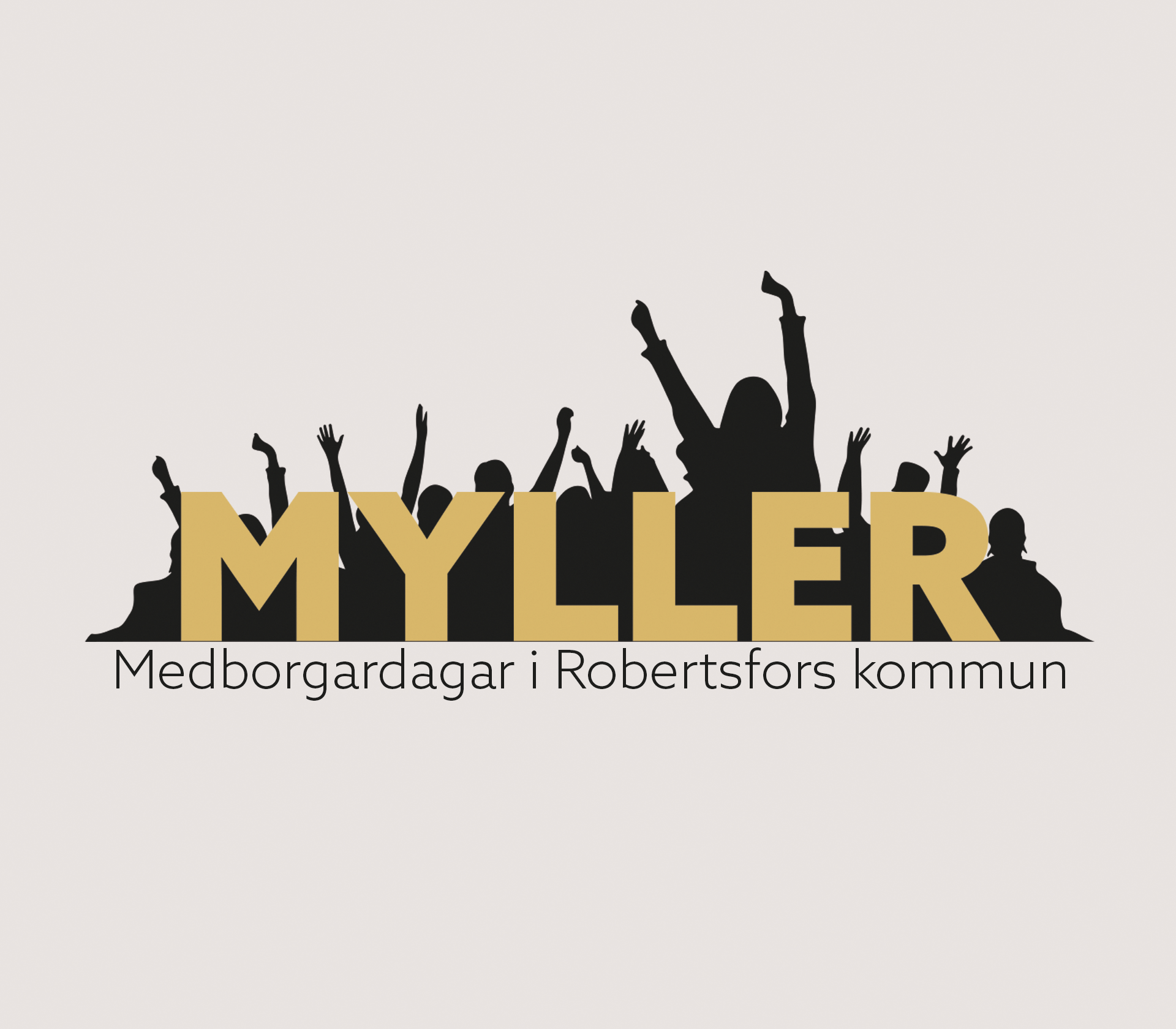 Logotyp Myller, undertext: Medborgardagar i Robertsfors kommun